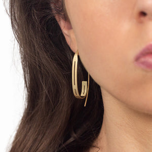 Enderley - 14k gold hoop earrings