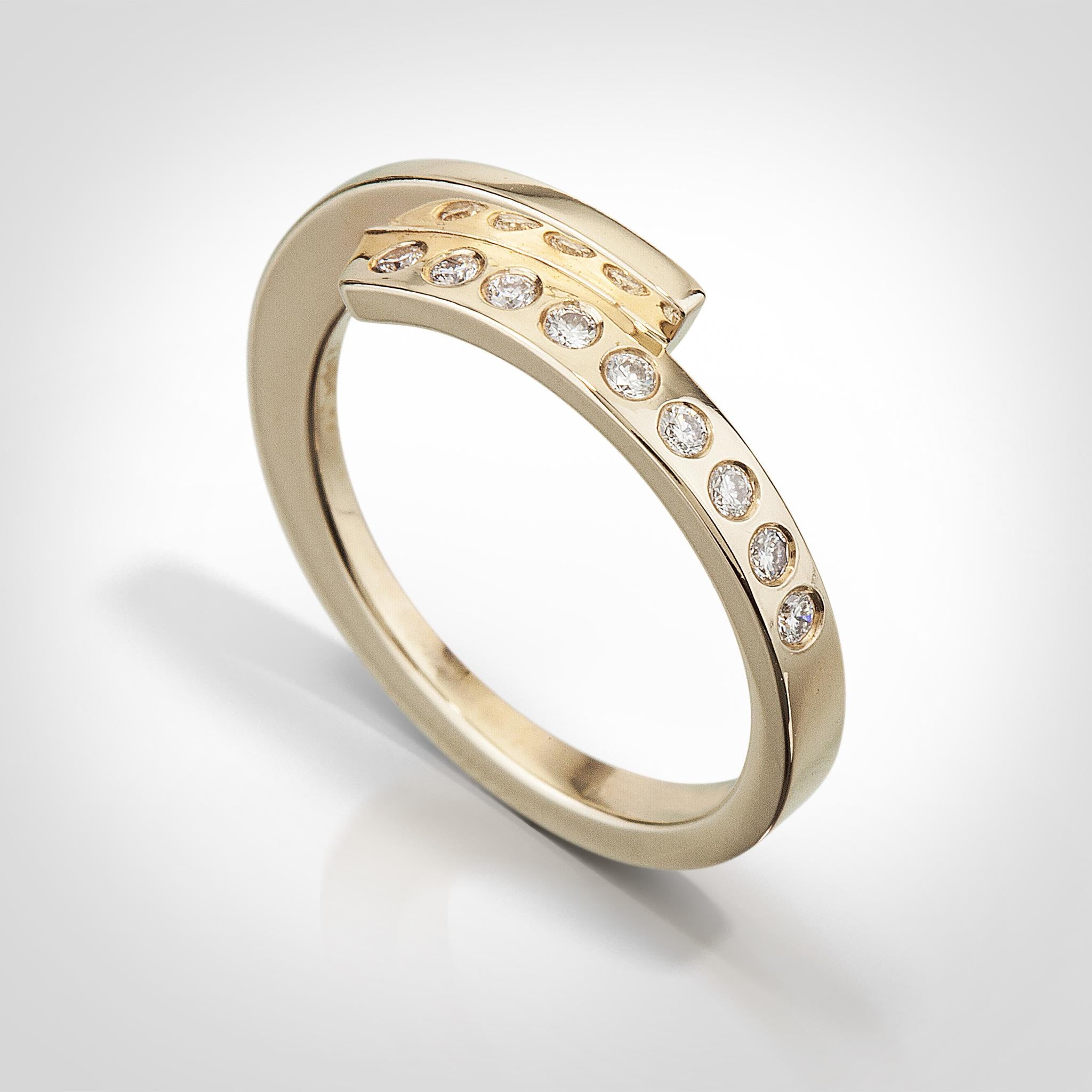Carlyle-14k yellow gold / diamonds-Custom ring